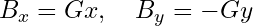 B_x=Gx,\quad B_y=-Gy