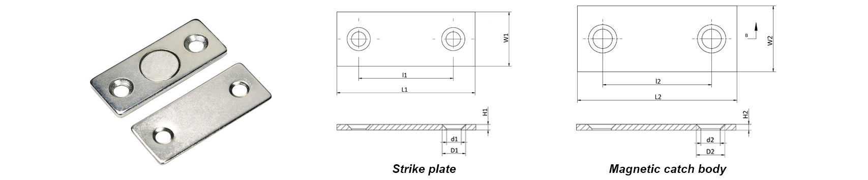 Magnetic Door Catches-Ultra-thin Series Magnetic Door Catches-Ultra-thin Series